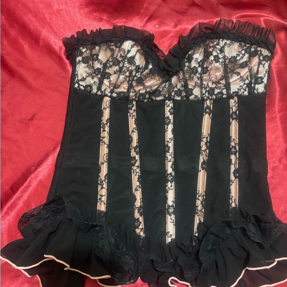 Cute Black Lace corset